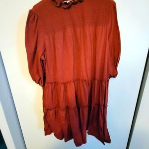 Burgundy dress flare